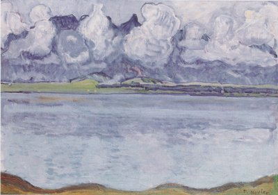 Lake Thun with Stockhorn Range in Clouds by Ferdinand Hodler